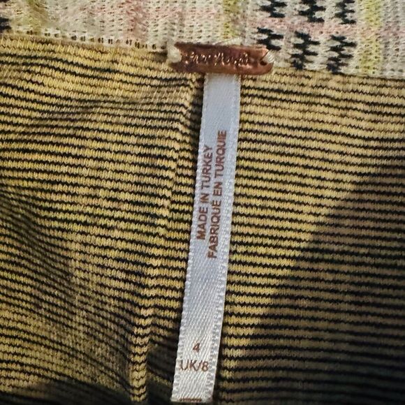 Free People Honey Pleated Skirt in Retro Sunshine Combo Size 4 - Picture 6 of 10